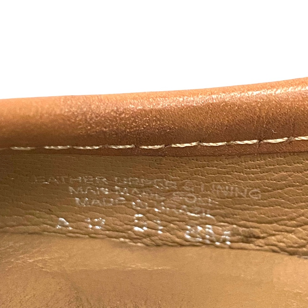 Tory Burch Aaden Gold Medallion Tan Patent Leather Mid-Heel Logo Heel Pumps 8M - Picture 9 of 12